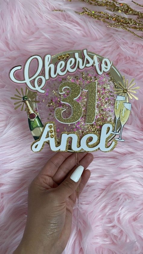 Champagne Cake Topper, Girls birthday, 21st birthday, 30th party, Pink decor , Summer Birthday, Girly Girl, Fireworks, Glitter 21st Cake Topper, 21 Cake Topper, 21st Birthday Cake Toppers, Makeup Themes, Birthday 21st, Champagne Cake, Fashion Cake, 21st Cake, 30th Party