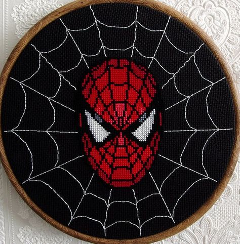 Spiderman Cross Stitch, Marvel Cross Stitch, Cross Stitch Embroidery Patterns, Easy Cross Stitch, Nature Cross Stitch, Easy Cross, Diy Embroidery Patterns, Cross Stitches, Simple Cross Stitch