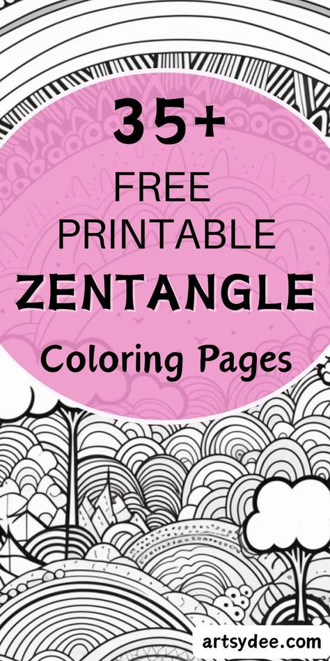 Discover a world of creativity with 35+ Free Zentangle Coloring Pages for Kids and Adults! Dive into a captivating array of intricate designs and patterns that are perfect for all ages. Whether you're a seasoned artist or just starting out, these free coloring pages offer a delightful way to relax and express your creativity. Explore the joy of coloring and let your imagination soar with these diverse zentangle designs. #FreeColoringPages #ZentangleArt #CreativeExpression Zentangle Patterns Coloring Pages, Zentangle Coloring Pages, Colouring Sheets For Adults, Tattoo Coloring Book, Adult Coloring Books Printables, Zen Tangles, Adult Coloring Designs, Zentangle Designs, Pattern Coloring Pages