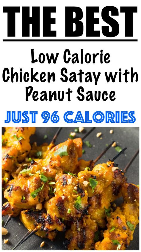 Low Calorie Thai Peanut Sauce, Low Calorie Sauces For Chicken, Low Calorie Peanut Sauce, Low Calorie Asian Recipes, Low Cal Chicken Recipes, Tai Food, Anabolic Diet, Low Calorie Sauces, Chicken Satay With Peanut Sauce