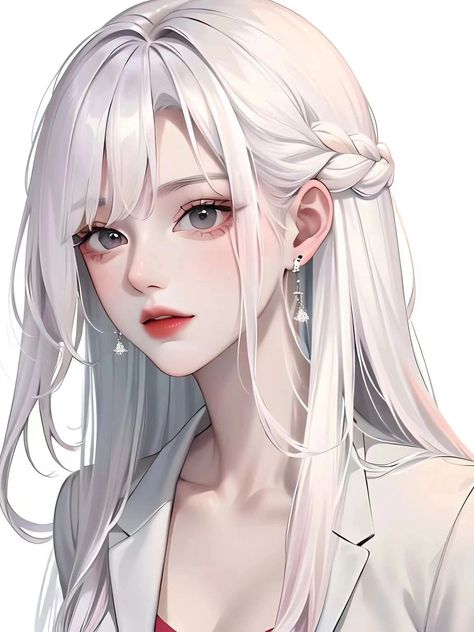 Anime Pp, Girl Pp, Icon Pp, Pp Anime, The White Princess, Real Anime, Anime Canvas, Hair Painting, Character Ideas