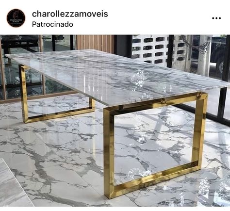 Glass Dinning Table, Luxury Dining Tables, Dining Table Gold, Marble Top Dining Table, Dining Table Chair, Minimalist Living Room Design, Dinning Room Design, Small House Interior Design, Table Decor Living Room