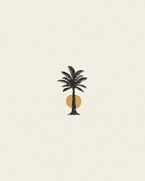 Tropical Branding, Sun People, Tatuagem Masculina Pequena, Beach Logo, Palm Tattoos, Crazy Tattoos, Palm Tree Tattoo, Business Labels, Dare To Be Different