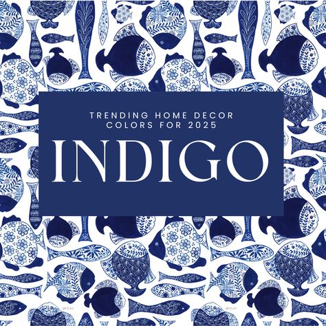 If you’re on the lookout for trending home decor colors in 2025, explore Indigo. Read it all on the blog. Indigo Home Decor, Trending Color Palettes Interior Design, Spring Summer 2025 Color Trends, 2025 Color Palette Trends, Spring 2025 Color Trends, 2025 Trend Forecast, 2025 Home Decor Trends, Color Trend 2024/2025, Indigo Color Palette