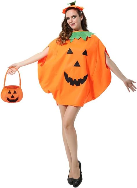 Amazon.com: CLOOOUDS Adult Pumpkin Costume,3PCS Halloween Unisex Pumpkin Cosplay Party Clothes With A Hat,A Bag : Clothing, Shoes & Jewelry Adult Pumpkin Costume, Pumpkin Halloween Costume, Classic Halloween Costumes, Pumpkin Outfit, Pumpkin Costume, Last Minute Halloween Costumes, Party Clothes, Pretty Shorts, Paper Lantern