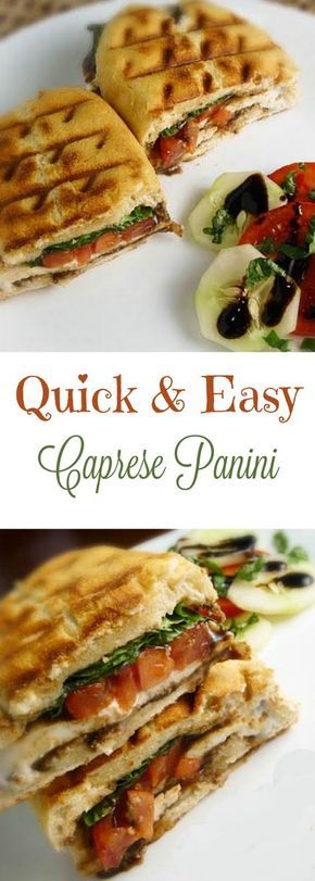 Caprese Panini Sandwich, fresh, delicious and tastes like summer! Stay cool, and just use your panini press! Best Panini Recipes, Panini Press Recipes, Caprese Panini, Grill Sandwich, Panini Sandwich, Panini Recipes, Panini Sandwiches, Panini Press, Italian Foods