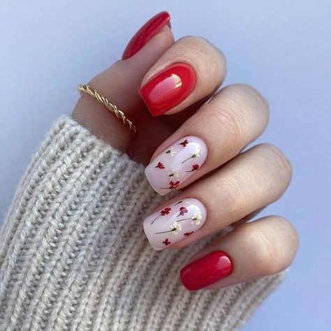 Lux Nails, Cute Spring Nails, Minimal Nails, Long Square Acrylic Nails, Square Acrylic Nails, Floral Nails, Flower Nails, Nail Manicure, Nail Designer