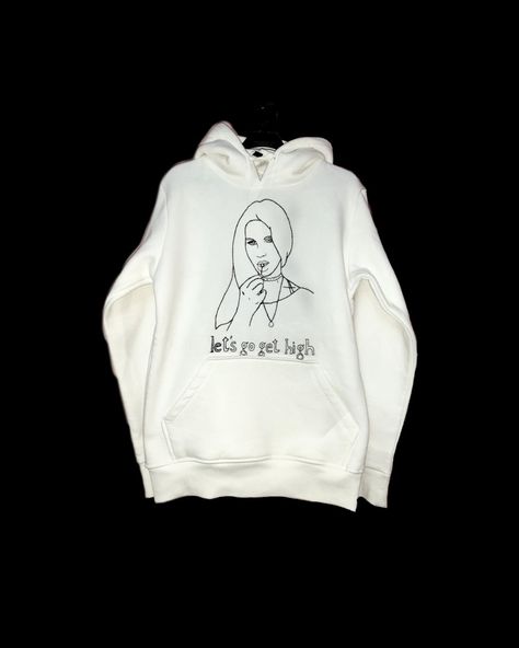 Embroidered hoodie Embroidered Hoodie, Lana Del Rey, Hand Embroidery, Embroidery, Sweatshirts