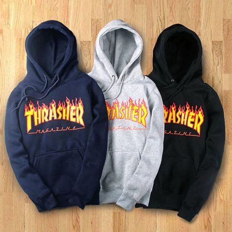 New Thrasher Skateboard Hoodie Thrasher Outfit, Thrasher Sweatshirt, Thrasher Hoodie, Thrasher Magazine, Hoodie Logo, Hipster Outfits, Tween Outfits, Mens Sweatshirts Hoodie, Womens Fashion Trends