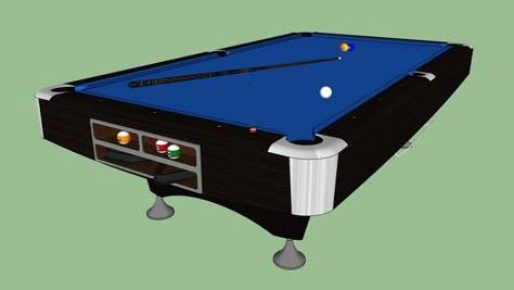 Pool (with all accessories) - 3D Warehouse Living Room 3d Warehouse, Console 3d Warehouse, Sketchup Warehouse Furniture, Tv Unit 3d Warehouse, 3d Warehouse Sketchup, Snooker Table, 3d Warehouse, Pool Table, Billiard Table