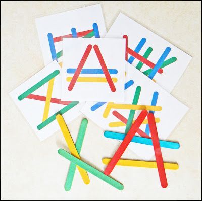 ourhomecreations: Popsicle stick patterns (Free printable) Craft Stick Pattern Cards Free, Free Popsicle Stick Printables, Popsicle Patterns Free Printable, Popsicle Stick Patterns Printable Free, Popsicle Stick Patterns, Preschool Pattern Activities, Stem Bins, Preschool Patterns, Morning Tubs