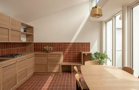 Tile floor living room