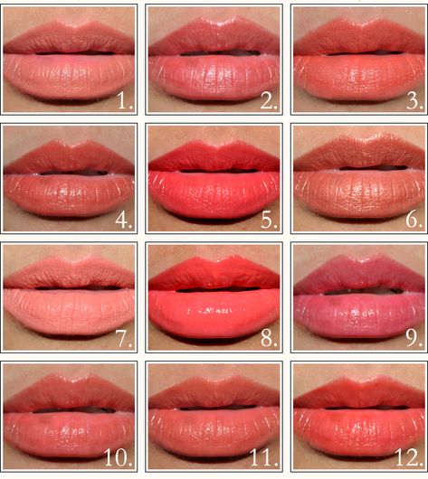 Corals. Given the option of pink and orange bases and nearly natural lip colour, anyone can wear coral. Mac See Sheer Lipstick, Bronze Lipstick, Red Orange Lipstick, Peach Lipstick, Coral Lipstick, Coral Lips, Sheer Lipstick, Brown Lipstick, La Prairie