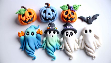 Clay Art Halloween, Fimo Kawaii, Polymer Clay Halloween, Halloween Clay, Diy Air Dry Clay, Polymer Clay Sculptures, Clay Crafts Air Dry, Polymer Clay Diy, Polymer Clay Animals