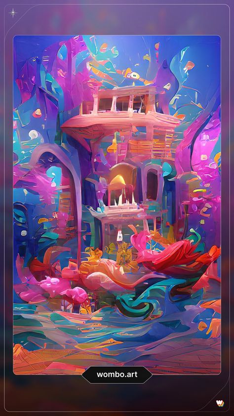 mermaid palace Sea Palace, Mermaid Palace, Pink Sea, Palace, Mermaid, Anime, Pink, Quick Saves, Art