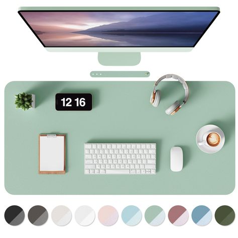 MOLMO Non-Slip Desk Mat, Waterproof Desk Pad Table Protector, Easy Clean Laptop Mat Large Mouse Pad Leather Writing Mat with Suede for Office /Home/Decor (Light Green, 90 x 43 cm) : Amazon.co.uk: Stationery & Office Supplies Clean Laptop, Table Protector, Desk Protector, Leather Mouse Pad, Mouse Keyboard, Desk Pads, Large Mouse Pad, Office Home Decor, Laptop Mouse