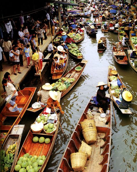 Floating Market, Thailand   - Explore the World with Travel Nerd Nici, one Country at a Time. http://TravelNerdNici.com Thailand Floating Market, Floating Market, Ao Nang, Palawan, Krabi, Future Travel, Pattaya, Ho Chi Minh City, Chiang Mai