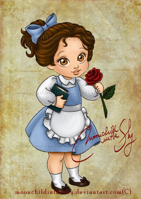 Child Belle by MoonchildinTheSky on DeviantArt Gorgeous Drawings, Fan Art Disney, Baby Belle, Disney Amor, Disney Mignon, Belle Princess, Princesas Disney Anime, Animation Disney, Disney Princess Belle