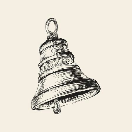 Hand Bell Tattoo, How To Draw A Bell, Bell Tattoo Ideas, Bells Tattoo, Bells Drawing, Bell Sketch, Bell Drawing, Bell Illustration, Bell Tattoo