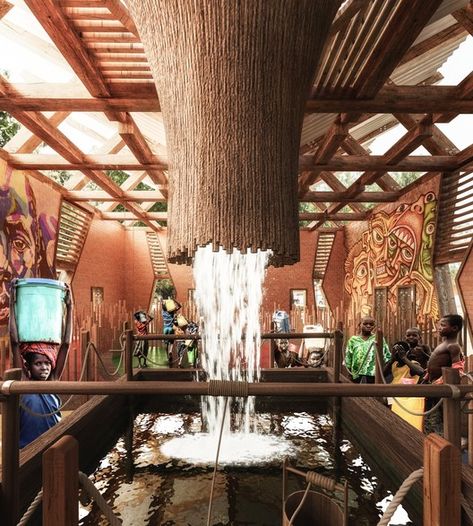 Bio Architecture, Biomimicry Architecture, Landscape Architecture Plan, Eco Village, African Interior Design, World Architecture Festival, African Interior, Future Buildings, Bamboo Architecture