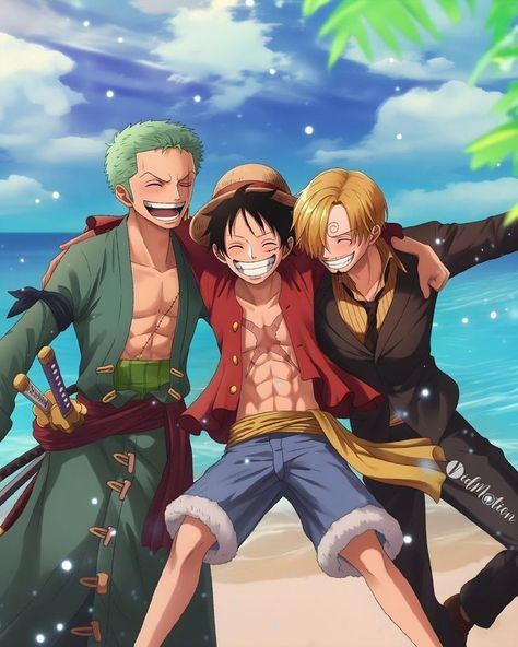 Monster Trio, Luffy Zoro Sanji, Zoro Sanji, Interior Design Fashion, One Piece Tattoos, One Piece Cartoon, Luffy Zoro, Abstract Art Painting Diy, One Piece Pictures