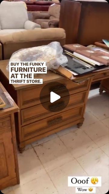 Katie Aldrich || Modern & Vintage Furniture Flips on Instagram: "Buy the funky furniture 🕺🏼  Before anyone comes at my for the total value. ($2,100 is insane to me) I’m donating these nightstands to a local school for an event to help bring in donations! BIG shout out to Baum Marble and Granite in Waukesha WI for donating an entire slab of beautiful quartzite (Total value $1,500 for the slab) 🙏🏼   Paint washed with Algonquin from @fusionmineralpaint  Sealed with @generalfinishes Flat top coat  Original Hardware Drawer liners from Amazon" Painting Cheap Furniture, Furniture Flips Before After, Thrifting Home Decor, Painted Side Table Ideas, Painting Old Furniture Ideas, Nightstand Flip, Painting Furniture Ideas, Thrift Flip Furniture, Goodwill Furniture