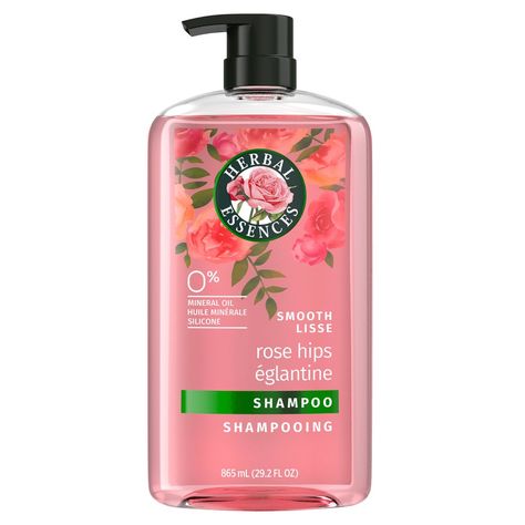 Herbal Essences is here to help you smooth things out. Our Rose Hips Smooth Shampoo is formulated with an infused blend of rose hips, vitamin E, and jojoba extracts to help condition hair for a soft, smooth end-look. It also helps restore hair’s natural shine. Plus, it’s cruelty free, silicone free, mineral oil free, color safe and pH balanced. This shampoo is good for fine hair, flat hair, straight hair, colored hair, and oily hair. Now those are some smooth moves. Rosewater For Hair Growth, Rose Shampoo And Conditioner, Herbal Essences Totally Scrunching Hair Mouse, Hygiene Ideas, Love Beauty And Plant Shampoo, Smooth Shiny Hair, Herbal Essence Shampoo, Condition Hair, Shampoo Brands