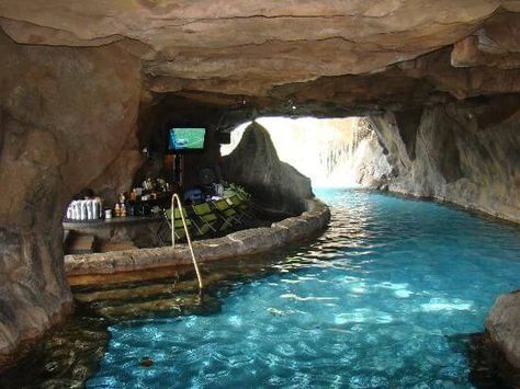 Pool Grottos: Cool Design Ideas, Cost & More - Pool Research Grotto Pool, Hyatt Regency Maui, Dream Backyard Pool, Bar Space, Antipolo, Maui Resorts, Luxury Swimming Pools, Lazy River, Luxury Pools