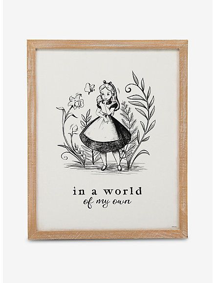 Disney Alice In Wonderland Framed Wood Décor, Alice In Wonderland Bedroom, Alice In Wonderland Room, Disney Wall Art, Vintage Alice In Wonderland, Disney Room Decor, Disney Rooms, Disney Alice In Wonderland, Playful Decor, Disney Wall