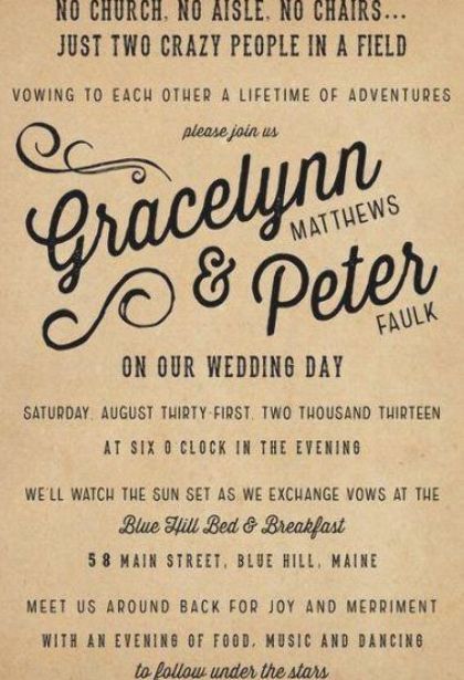 Trendy wedding invitations wording casual rustic Ideas Fun Wedding Invitation Wording, Wedding Invitation Wording Casual, Wedding Invitations Wording, Donation Boxes, Salem Wedding, Casual Wedding Invitations, Eastern Wedding, Cash Gifts, Rustic Wedding Invitation