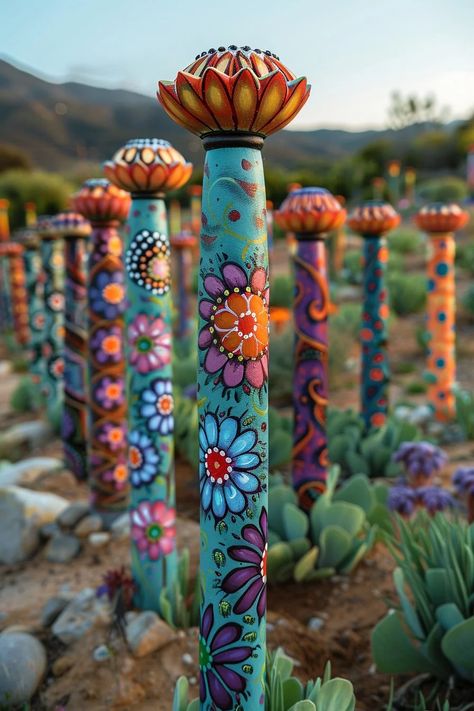 33 Creative DIY Yard Art Ideas You’ll Love To Craft 60 Diy Yard Art Ideas, Yard Art Ideas, Diy Yard Art, Peace Pole, Yard Art Crafts, Plank Art, Hippie Garden, Creative Garden Decor, Garden Fence Art