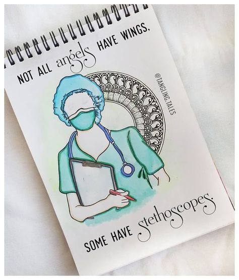 Doctor Motivation Drawing, Doctor Dream Drawing, Drawing For Doctors, Doctor Related Drawings, Doctor Journal Ideas, Mandala Art With Thought, Study Related Drawing, Doctor Sketch Medical, Doctor Mandala Art