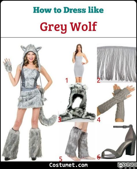 She Wolf Costume, Wolf Outfit, Wolf Costume Women, Wolf Dress, Angry Wolf, Wolf Costume, Cami Slip Dress, Grey Heels, Grey Wolf