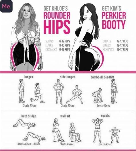 Wider hips & bubble butt workout;) Projek Mengait, Bigger Hips Workout, Summer Body Workout Plan, Latihan Dada, Modele Fitness, Workout List, Buttocks Workout, Leg And Glute Workout, Trening Fitness