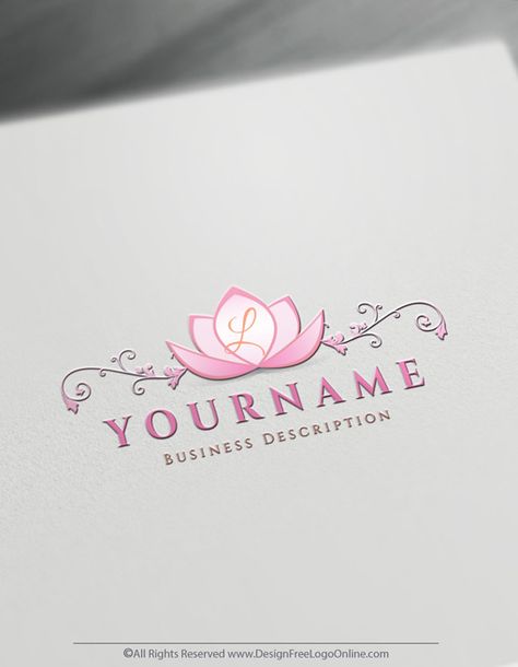 Create Free Eco & Nature Logo with Our Logo Online Maker Vintage Logo Maker, Free Logo Creator, Best Logo Maker, Lotus Logo, Nature Logo Design, Free Logo Design, Nature Logo, Floral Logo Design, Initials Logo Design