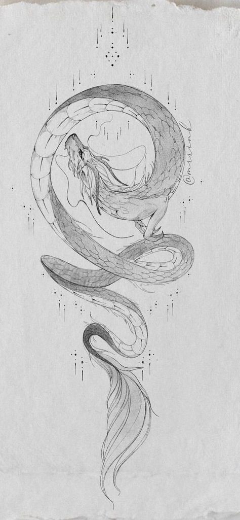 Asian Dragon Sketch, Peaceful Dragon Tattoo, Chinese Dragon Art Sketch, Dragon And Moon Tattoo For Women, Japanese Dragon Drawing Sketches, Water Dragon Tattoo Designs, Dragon Drawing Chinese, Chinese Dragon Drawing Reference, Chinese Dragons Art