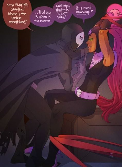 Red X and Starfire Red X And Starfire, Robin Starfire, Teen Titans Love, Teen Titans Starfire, Nightwing And Starfire, Original Teen Titans, Teen Titans Fanart, Red X, Teen Titan