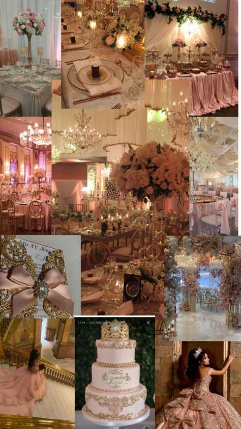 Blush Pink And Gold Quinceanera Theme, Sweet 16 Party Themes Elegant, Aurora Quinceanera Themes, 15 Decorations Ideas Rose Gold, Pink And Champagne Sweet 16, Royal Ball Quinceanera Theme, Fancy Quinceanera Themes, Sweet 16 Elegant Party Ideas, Quinceanera Themes Pink And Gold