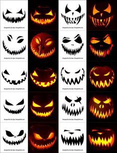 Free Printable Pumpkin Carving Stencils, Scary Pumpkin Carving Patterns, Pumpkin Face Templates, Printable Pumpkin Carving Stencils, Awesome Pumpkin Carvings, Stencils Patterns, Pumpkin Carving Patterns Free, Pumpkin Carving Stencils Free, Pumpkin Carving Stencils