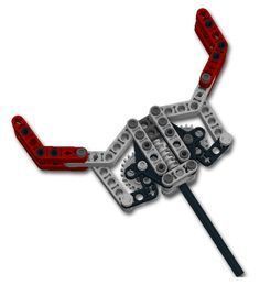 Attaching a grabber to a forklift mechanism? - posted in LEGO Technic, Mindstorms & Model Team: Thanks to the posts on this forum I have modified a simple grabber that I want to put onto an NXT line follower robot to grab a soda can (I still need to play Lego Technic Mechanics, Line Follower Robot, Lego Mechanics, Lego Nxt, Lego Gears, Lego Hacks, First Lego League, Lego Wedo, Instructions Lego