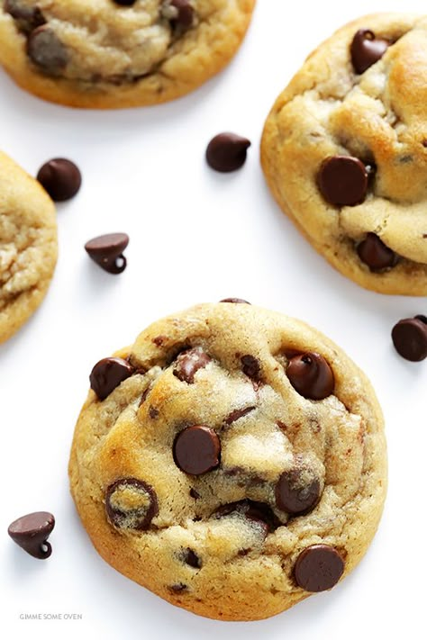 My All-Time FAVORITE Chocolate Chip Cookie Recipe -- soft, chewy, and perfectly delicious! | gimmesomeoven.com Best Chocolate Chip Cookie Recipe, Soft Cookie Recipe, Best Chocolate Chip, Gimme Some Oven, Slow Cooker Desserts, Chocolate Chip Cookie Recipe, Best Chocolate Chip Cookie, Chip Cookie Recipe, Crumpets