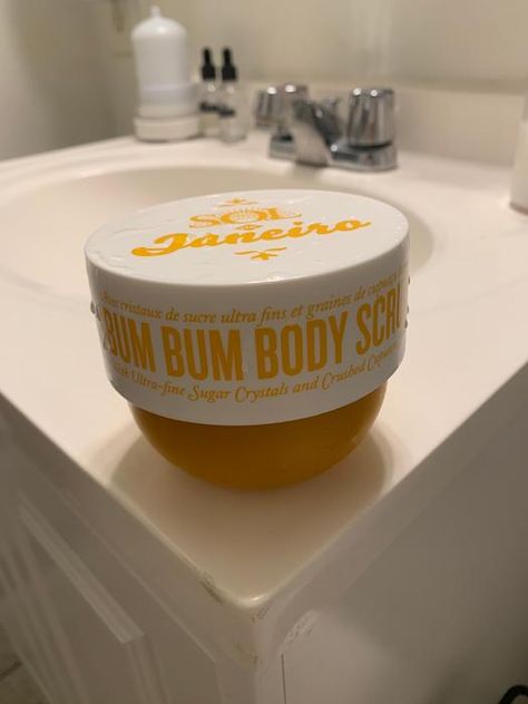 Bum Bum Body Scrub - Sol de Janeiro | Sephora Bum Bum Cream, Acai Fruit, Pure Coconut Oil, Sugar Crystals, Rosmarinus Officinalis, Oily Skin Care, Seed Butter, Gentle Exfoliator, Radiant Skin