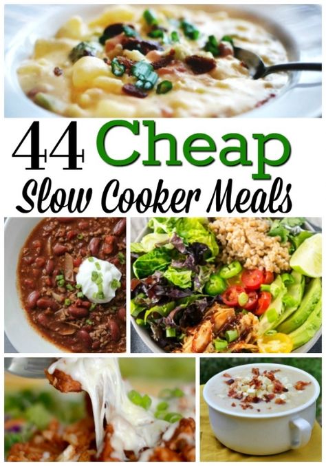 Inexpensive Crockpot Meals, Crock Madame, Cheap Slow Cooker Meals, Cheap And Healthy Dinner Ideas, Cheap Slow Cooker Recipes, Easy Crockpot Meals, Inexpensive Recipes, Crockpot Recipes Cheap, Recipes Cheap