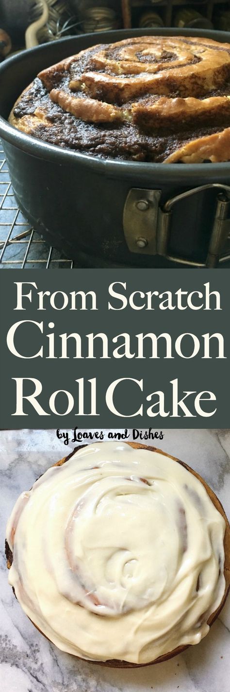 Easy Recipe Layered Cinnamon Roll Cake from scratch. Giant Cinnamon roll made in a springform pan not a bundt pan. Roll Desserts, Springform Pan Recipes, Winter Cakes, Recipes From Scratch, Scratch Cooking, Cinnamon Breakfast, Cake From Scratch, Springform Pan Cake, Baking Projects