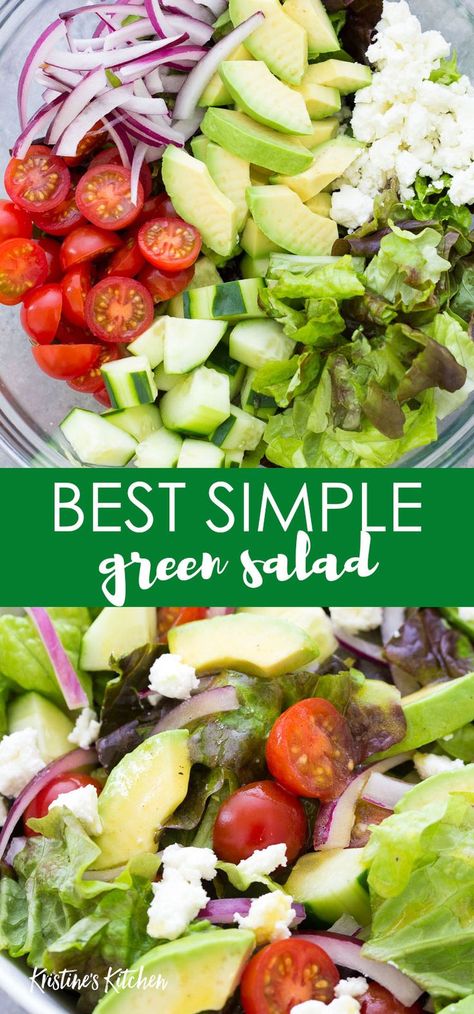 Pasta Salad Recipes Healthy, Green Salad Recipes Healthy, Healthy Green Salads, Salad Recipes Healthy, Chicken Pasta Salad Recipes, Salad Simple, Side Salad Recipes, Healthy Food Habits, Green Salad Recipes