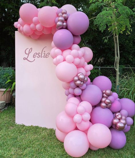 Boys Birthday Party Decorations, Decoration Buffet, Princess Birthday Party Decorations, 1st Birthday Girl Decorations, Baby Shower Deco, Purple Balloons, Baby Shower Theme Decorations, Girl Birthday Decorations, Diy Balloon Decorations