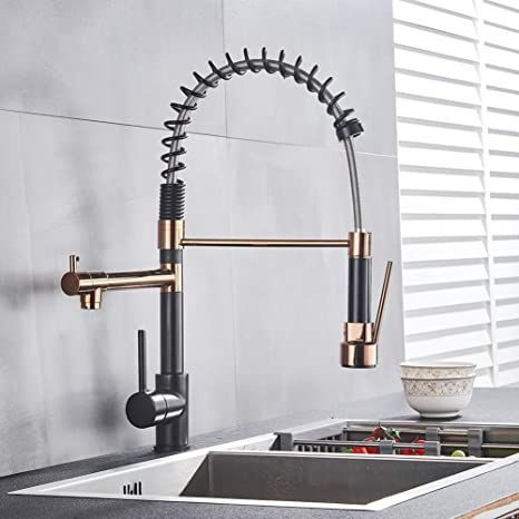 Pull Out Kitchen Faucet, Black Kitchen Faucets, Kitchen Mixer Taps, Brass Faucet, Water Faucet, Elegant Kitchens, Kitchen Mixer, Kitchen Sink Faucets, Kitchen Taps