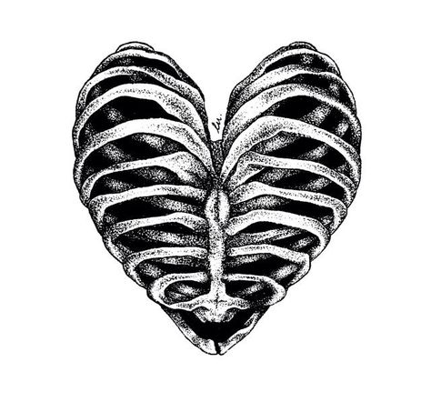 Bone Heart Tattoo, Heart Bones Tattoo, Chrome Hearts Tattoo, Bone Drawing, Heart Tat, Black Heart Tattoos, Tatoo Inspiration, Bone Tattoos, Flash Tattoo Designs