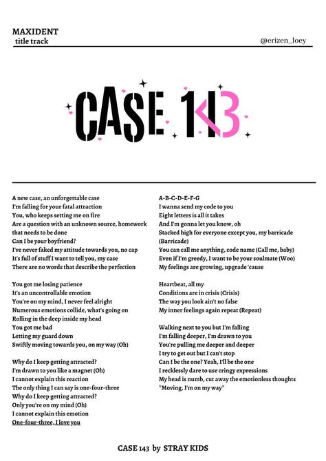 Case 143, Im Falling For You, Korean Song Lyrics, Song Lyric Posters, Pop Posters, Pop Lyrics, Lyric Poster, Name Calling, Lyrics Aesthetic