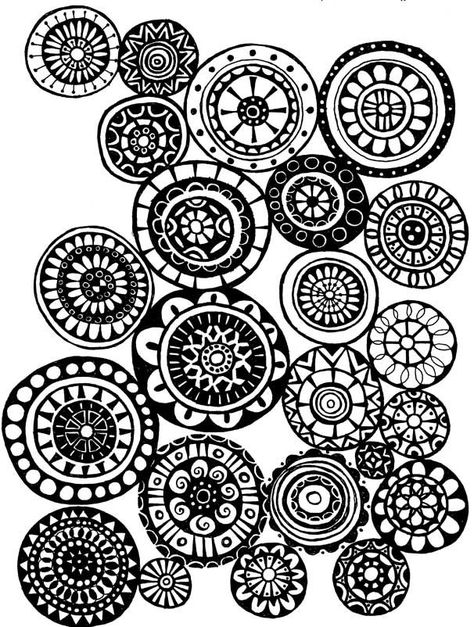 Doodle138 Circle Doodles, Free Hand Designs, Bullet Journal Banner, Doodle Frames, Doodle Art Journals, Geometric Design Art, Abstract Watercolor Art, Line Art Tattoos, Tangle Patterns